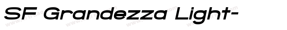 SF Grandezza Light字体转换